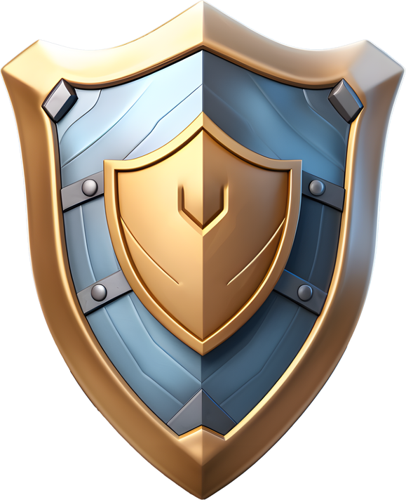Shield Protection Check Mark Internet 3D Game Style